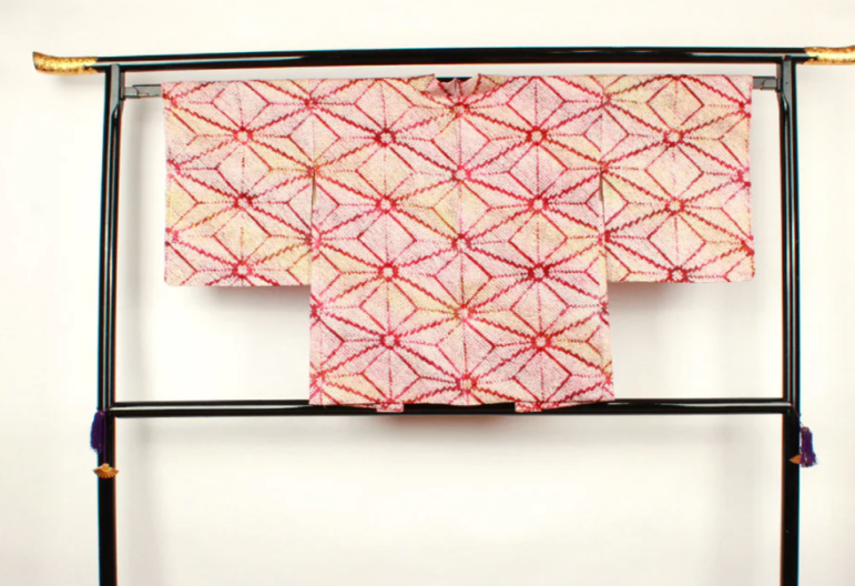 Haori: Aperture Linen Leaf Pure Silk