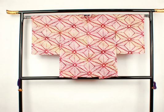 Haori: Aperture Linen Leaf Pure Silk