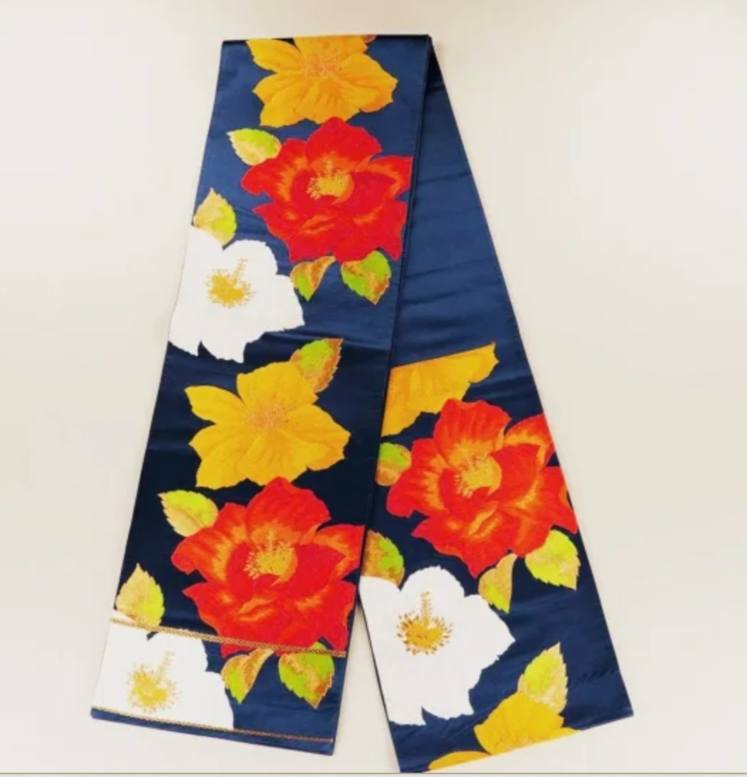 Obi: Bag Belt: Fukuro Silk Haori Belt | Sateen Fabric